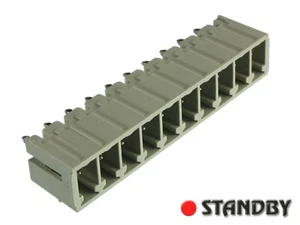 5pcs 10 poles TERMINAL BLOCK HEADER, 8813S/10G WIELAND 8A/300V, spacing 3,81mm - Bild 1 von 2