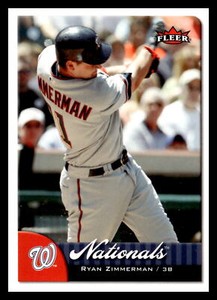 2007 Fleer #7 Ryan Zimmerman   Washington Nationals  Baseball NM