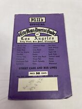 Vintage City Map HILL'S LOS ANGELES City Map Tourist Guide CA California 1950s