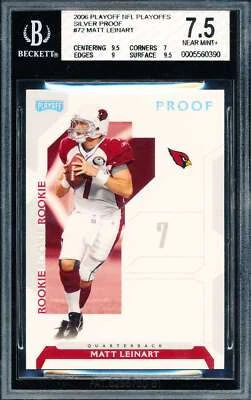 Matt Leinart 2006 Playoff NFL Playoffs Silver Proof #72 RC 135/250 BGS - Image 1 of 2