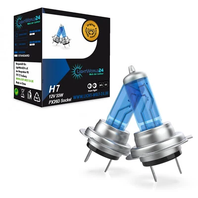 H7 BOX 6000K HALOGEN LAMPEN XENON LOOK OPTIK EFFEKT BIRNEN SUPER WHITE 55W - Bild 1 von 4