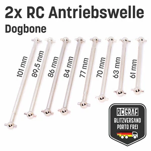 RC Dogbone Antriebswelle Antriebsknochen Achse Car 61 63 70 77 84 86 89,5 101 mm - Bild 1 von 18