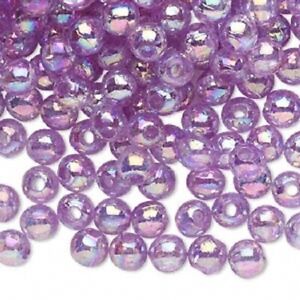 Acrylic Beads ~ Round Spacer Pearls ~ Mixed Colors and Sizes ~ Opaque & AB
