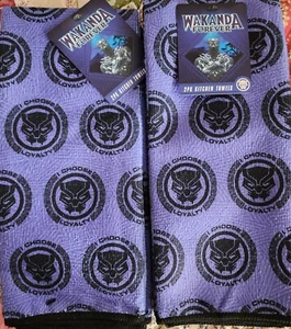 Black Panther WAKANDA FOREVER - 2 Piece Kitchen Towel Set - NWT X2 - Picture 1 of 3