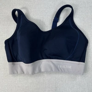 Rock Wear Active Sports Bra Womens 14E Blue Adjustable - Picture 1 of 12