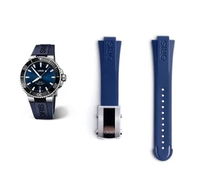 Genuine Oris Blue Rubber Aquis Strap 24mm for 7730, 7733, 7743, 7754 | 07 4 24 - Picture 1 of 6