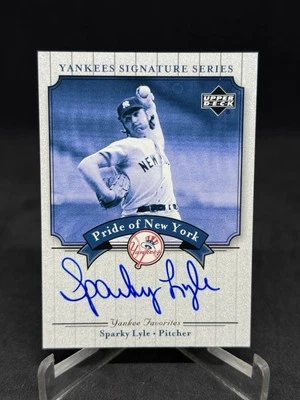 Upper Deck Prid of New York Yankees Signatures Series Sparky Lyle Auto 2003 Foto 1 de 4
