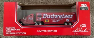 1995 Racing Champions Ken Schrader 1:64 Budweiser Diecast Transporter Signed - Picture 1 of 3