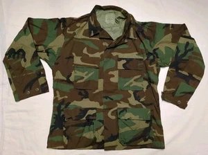 Camisa de Combate '85 Ejército de Estados Unidos Bosque Camuflada BDU Clima Caliente Ripstop Grande Regular - Imagen 1 de 4