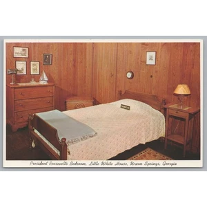 President Roosevelts Bedroom, Little White House, Warm Springs, GA VTG PC - Picture 1 of 2