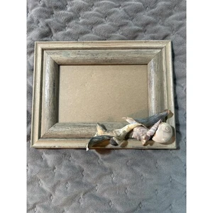 Muschel Bilderrahmen Küste Strand Deko Altholz 4x6 Foto - Bild 1 von 5