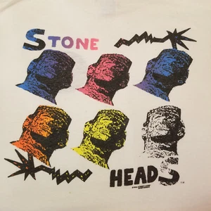 De colección 1988 Stone Heads Street & Surf Ropa deportiva de punta única suave Camiseta XL - Imagen 1 de 7