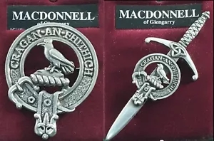 MacDonell MacDonnell of Glengarry stemma clan scozzese distintivo o spilla kilt - Foto 1 di 3