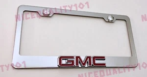 3D GMC Stainless Steel Chrome Finished License Plate Frame Rust Free - Picture 1 of 1