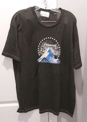 Camiseta masculina cinza logotipo Paramount Pictures tamanho XL exclusiva para Paramount 50/50 - Imagem 1 de 4