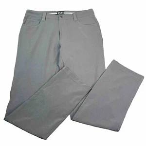 Bobby Jones 1930 Chino Pants Mens 34 Gray Cotton Stretch Straight 34" Inseam - Picture 1 of 11