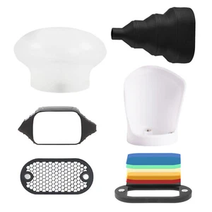 Selens 3 in 1 Magnetic Flash Modifier Rubber Band Sphere Diffuser Honeycomb Grid - Picture 1 of 25