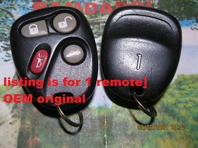 Nice Used OEM 04-06 Chevy SSR Remote Key Fob 15184352 #1 Good Cond Original Pad - Image 1 of 3
