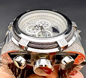 Invicta Men 25361 New Bolt Zeus Swiss Made Chronograph 1.95ctw Pave Diamond Mop - Picture 1 of 12