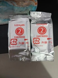 2 New Genuine Lexmark 2 Ink Cartridges X Series X3480 X3580 Z Series Z1380 - Picture 1 of 1