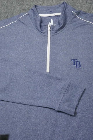 Tampa Bay Rays Pullover Mens Extra Large Blue Johnnie O Baseball Casual MLB Men Cover