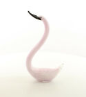 9973558-x Glas Figur weiß rosa Schwan 29x9x25cm Sammlungsauflösung