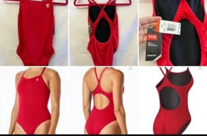 TYR DURAFEST SOLID RED DIAMONDFIT 1-TEILER BADEANZUG SCHWIMMANZUG 32 - NEU - Bild 1 von 10