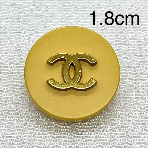 Chanel Vintage Parts Button Yellow Gold 1 piece 18mm Free shipping Cover