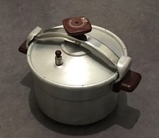 Ancienne Cocotte Minute Seb 8 Litres Série S Alu Poignées Rouge Avec Soupape