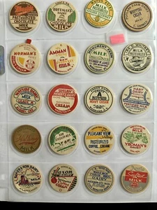 Vintage verschiedene Milchflaschenverschlüsse Posten 20 Stück - Bild 1 von 12