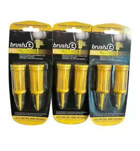 Brush-T Pro XLT Jumbo Friction Reducing Bristle Golf Tee Three 2 Packs 6 Total - Picture 1 of 6