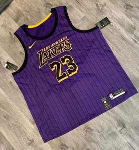 MAGLIA NIKE LEBRON JAMES LAKERS CITY EDITION Taglia 3XL (60)LA Lakers AJ4618-510 - Foto 1 di 3