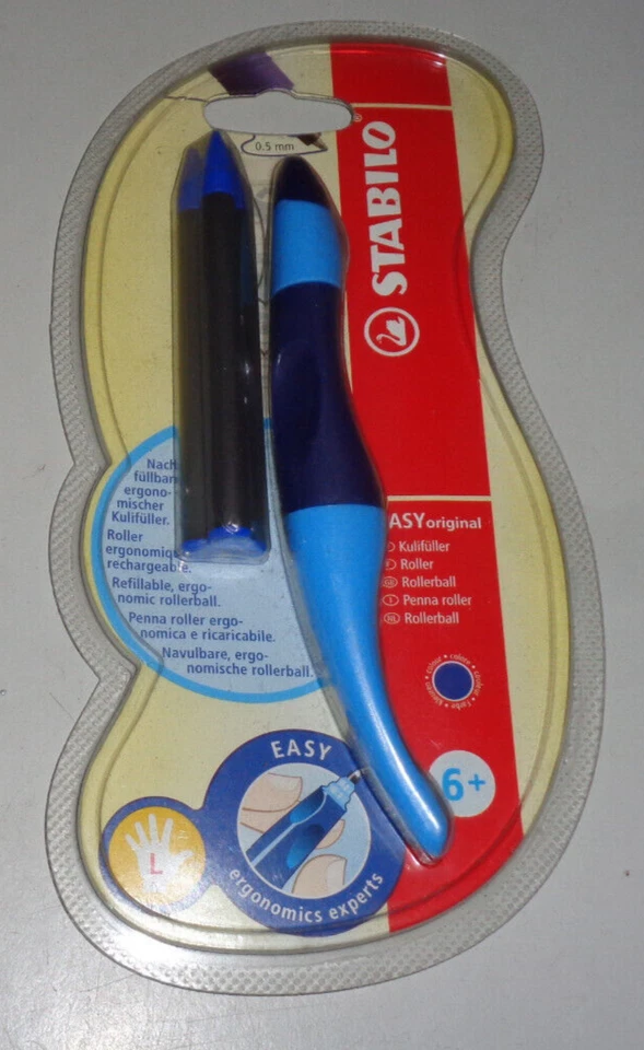 STABILO Ergonomischer Tintenroller für Linkshänder, incl. inklusive Patronen - Bild 1 von 1