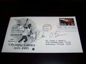 Sobre autografiado por Dan O'Brien 3 1/2" X 6 1/2" FDOI medallista de oro olímpico - Imagen 1 de 1