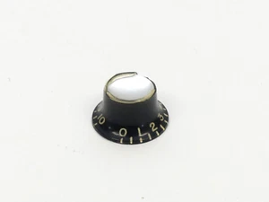 VTG 1966 Gibson SG Black Top Hat Reflector Knob Volume Tone Black NO LETTERING - Picture 1 of 3