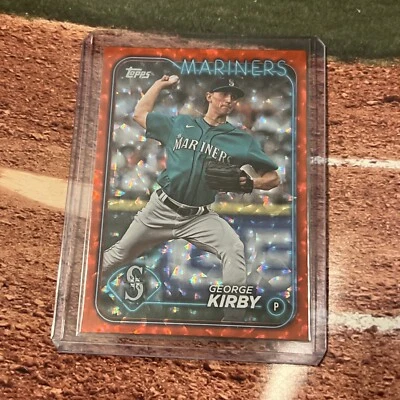 2024 Topps Series 1 Red Crackle Foil /199 George Kirby #75 - Image 1 of 2