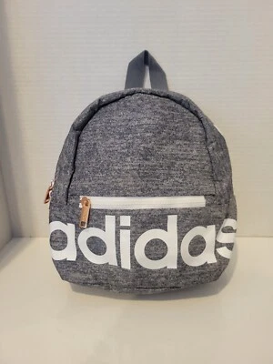 ADIDAS Mini Backpack Small Gray Adjustable Travel Bag - Image 1 of 4