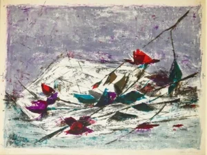 Ivan Mosca Bouquet, lithograph, signed, numbered, framed - Picture 1 of 4