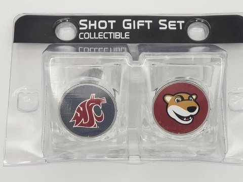 Great American Products NCAA Washington St Cougars 2 Piece Square 2oz.Shot Glass Cover