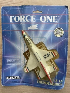 Force One F-16 Thunderbirds Military Aircraft Diecast ERTL 1:72 DAMAGED PACKAGIN - Picture 1 of 7