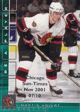 2001-02 BAP Memorabilia Chicago Sun Times Emerald #41 Martin Havlat