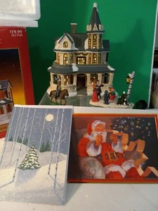 Santa's Workbench Webster Manor town series extras lead horse & Rider,carolers  - Picture 1 of 12