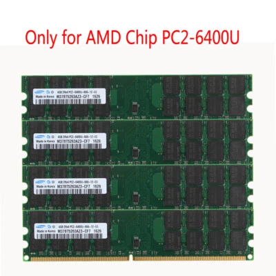 NEUER 4x4GB DDR2 PC2-6400U 800 MHz 240PIN DIMM Desktop-Speicher für AMD-CPU - Image 1 of 4