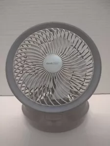 8" Slim White USB Rechargeable Portable Foldable Desktop Fan 4 Speed Control - Picture 1 of 2