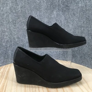 Donald J Pliner Shoes Womens 8.5 M Dayo Wedge High Heels Pump Slip On Black - Picture 1 of 17