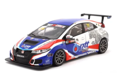 TW 1/43 Diecast Car Model Honda Civic Type R TCR (FK2) TCR Asia 2017 Tin Sritrai - Image 1 of 4