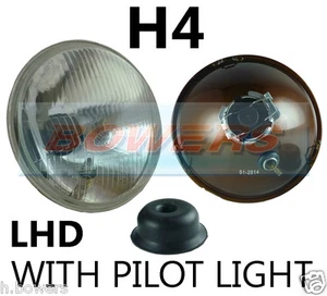 7" LHD EURO CLASSIC CAR SEALED BEAM HEADLAMP HEADLIGHT HALOGEN H4 CONVERSION - Picture 1 of 1