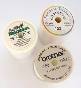 Brother Embroidery Bobbin Madeira Bobbinfil Superior So Fine Quality Thread Lot - Picture 1 of 4
