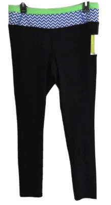 Женские БЫСТРЫЕ компрессионные спортивные леггинсы размер большой черный многоцветный пояс - Изображение 1 из 4