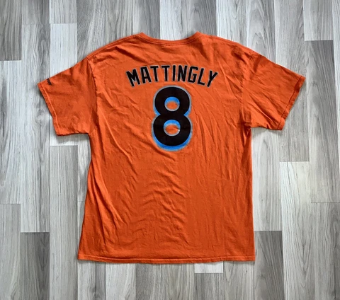 Miami Marlins Don Mattingly Jersey T-shirt Men’s XL Cover